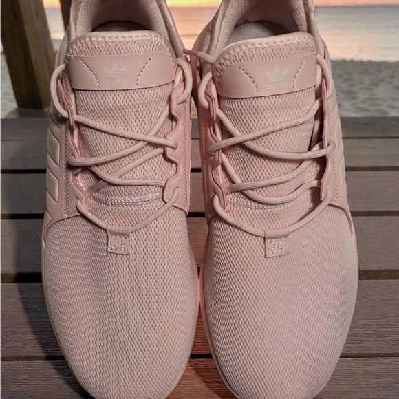 Adidas Women's Soft Pink Mesh Sneakers - Picture 3 of 6